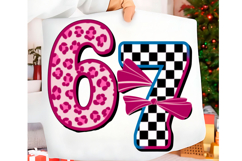 Pink Six Seven 67 PNG Leopard Check Product Image 1