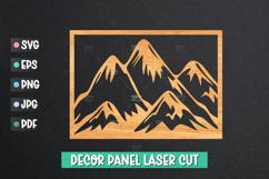 8 Mountains Wall Art SVG - Nature Landscape Cut File Product Image 6