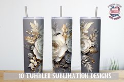3d Tumbler Wrap Flower Sublimation bundle 20 oz Wedding Product Image 6