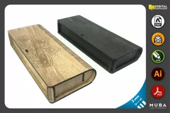 Wooden Pen Box, Gift, Jewellery Box, Laser Cut File Product Image 5