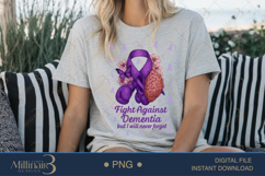 Fight Against Dementia But I Will Never Forget PNG ,Purple R Product Image 5