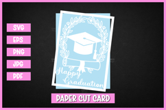 12 Happy Graduation Card SVGs I Cricut I Silhouette Paper Product Image 6