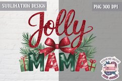 Christmas Mama Quote Sublimation Design PNG Buffalo Plaid Product Image 1