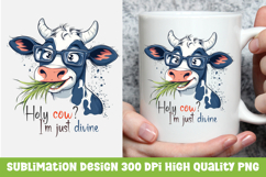 Funny cow sarcastic quote mug sublimation PNG Product Image 1