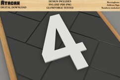 Herringbone Address Sign numbers included SVG files 668 Product Image 4