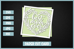 Best Mom Paper Cut Heart SVG I Cricut I Silhouette Product Image 1