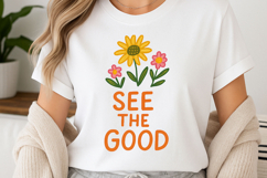 Positive quote with watercolor floral t-shirt sublimation Product Image 1