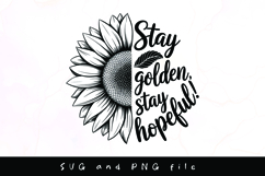 Sunflower with positive quote and butterflies svg design Product Image 1