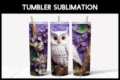 6 3D Owls Tumbler Sublimation |3D Tumbler Wrap Product Image 6