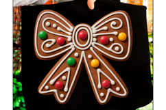 Gingerbread Coquette Bow Christmas PNG Product Image 1
