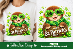 Cute Monkey Happy St. Patrick’s Day Sublimation Design Product Image 1