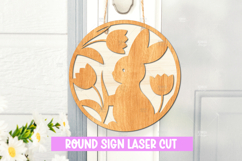 12 Easter Round Signs Bundle I Easter Door hanger decor Product Image 11
