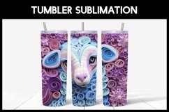 6 3D Sheep Tumbler Sublimation |3D Tumbler Wrap Product Image 6