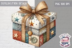 Christmas Patchwork Sublimation Design PNG Glitter Shine Product Image 1