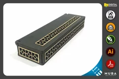 Wooden Pen Box, Gift Jewellery Box, Laser cut file Product Image 5