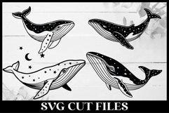 4 Whales Celestial Design for Cricut &amp; Silhouette Product Image 1
