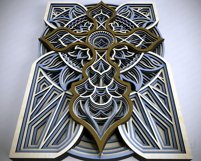 Cr40 - Layered Cross, Laser cut Cross, Cricut Cross SVG Product Image 4