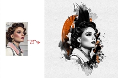 Ink Splash Portrait Wall Art Template Product Image 6