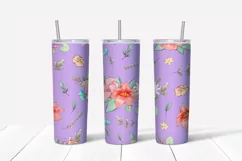 Lion sublimation design. Skinny tumbler wrap design. Product Image 5