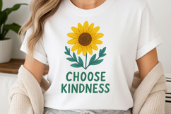 Positive quote with watercolor floral t-shirt sublimation Product Image 1
