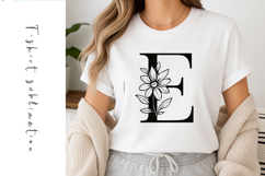 Alphabet, Letters, Monogram, Black flowers Product Image 1