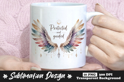 Protected and Guided Angel Wings Sublimation PNG Product Image 1