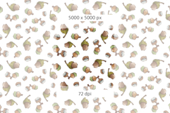 Acorns &amp; Leaves Seamless Watercolour Patterns Product Image 5