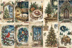 Winter Night Junk Journal Digital Paper| Junk Journal Product Image 7