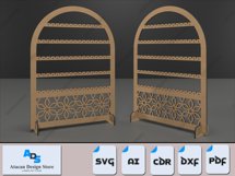Jewelry Organizer Bundle - Hanging Display Set Wood Stands Product Image 5