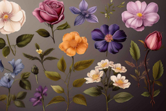 Flowers Vintage Book Herbarium Product Image 1