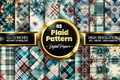 Plaid Seamless Pattern Digital Papers V2, Plaid Pattern Product Image 1