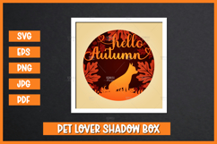 Chihuahua Dog shadow box, Pet Shadow Box SVG, 3D Paper Cut Product Image 1