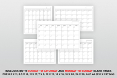 Blank Calendar Page Template Bundle Product Image 16
