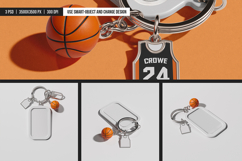 Basketball Keychain with Charms Mockup Product Image 5