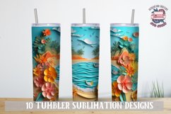 3D Sublimation Tumbler wrap Summer landscape v2 bundle Product Image 6