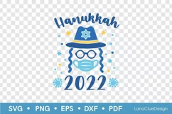 Masked Hanukkah 2022 SVG, Funny Covid Hanukkah SVG Product Image 3