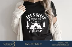 Let's Sleep Under The Stars Svg,Camping Tent PNG , Camping Product Image 5