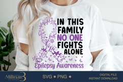 In This Family Nobody Fights Alone Epilepsy Awareness Svg Product Image 4