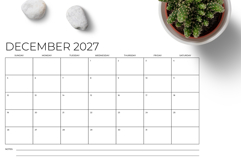 2027 8.5 x 14 Inch Calendar Template Product Image 5