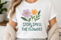 Positive quote with watercolor floral t-shirt sublimation Product Image 1
