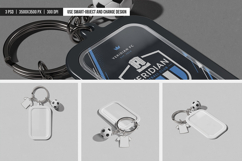 Football Keychain with Charms Mockup Product Image 5