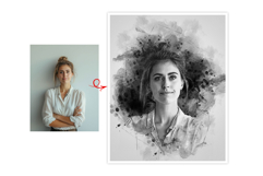 Black Watercolor Brush Art Effect Product Image 2