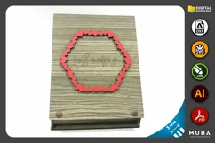 Wooden Desk Clock With Mechanism Box, Laser Cut File Product Image 5