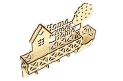 Keyholder - laser cut file, Home sweet home stand SVG laser Product Image 5