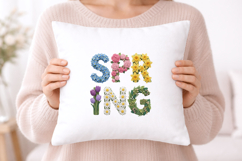 Spring 3D Floral Letters PNG Product Image 5