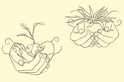 Elegant Hand Line Art: Gardening &amp; Flora Clipart 8 Elements Product Image 5