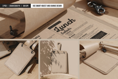 Kraft Paper Menu on Cutting Board Mockup Product Image 5