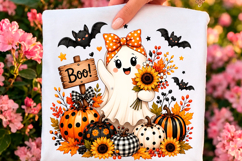 Cute Halloween Ghost Pumpkin PNG Product Image 6
