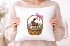 Chocolate Bunny Easter Basket PNG Product Image 5