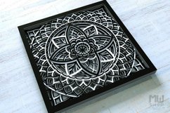 3D Mandala Pattern Shadow Box Mandala SVG DXF - M257 Product Image 4